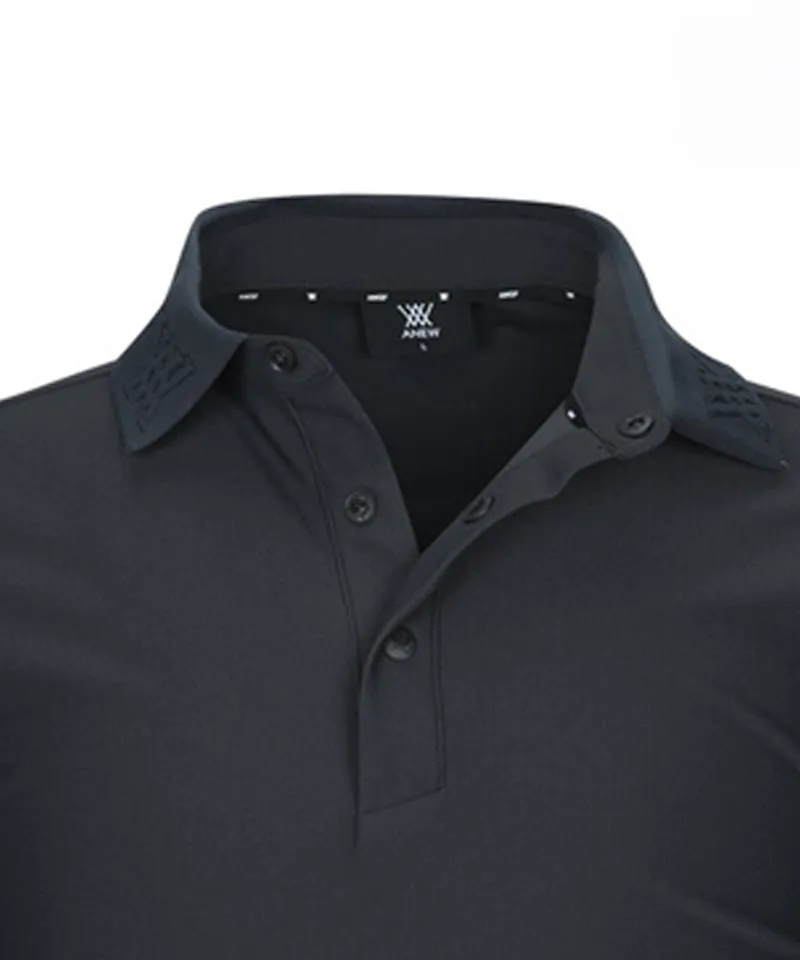 Men's Collared Logo Embo L/TS - D/Gray
