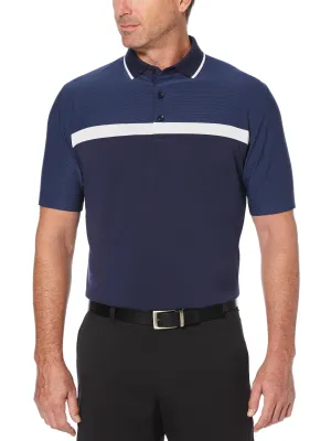 Mens Swing Tech™ Fine Line Color Block Polo
