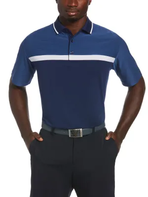 Mens Swing Tech™ Fine Line Color Block Polo