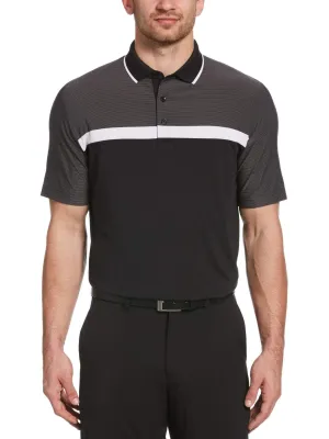 Mens Swing Tech™ Fine Line Color Block Polo