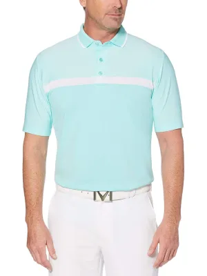 Mens Swing Tech™ Fine Line Color Block Polo