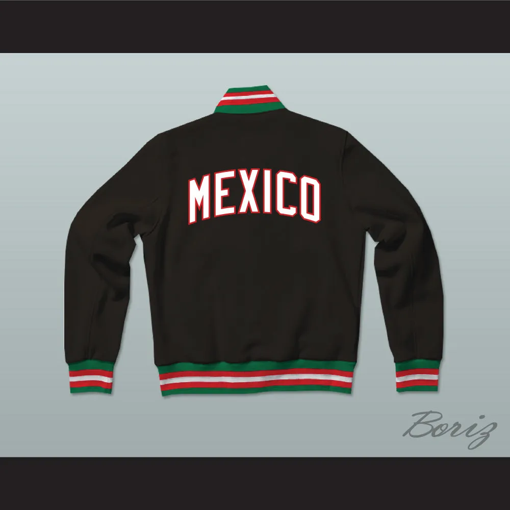 Mexico Black Varsity Letterman Jacket-Style Sweatshirt