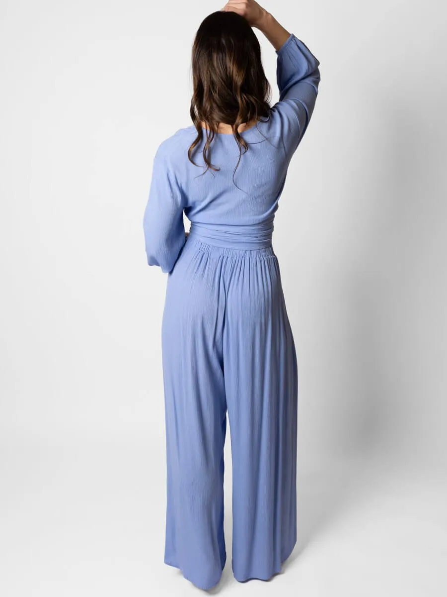 Miami Split Leg Pant In Bahama Blue