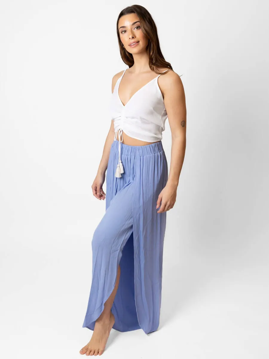Miami Split Leg Pant In Bahama Blue
