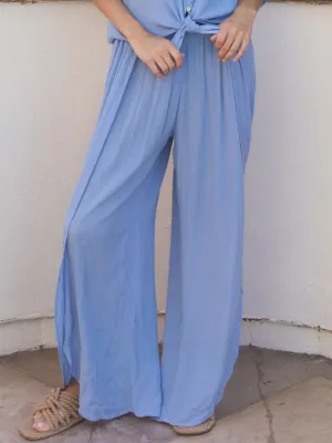 Miami Split Leg Pant In Bahama Blue