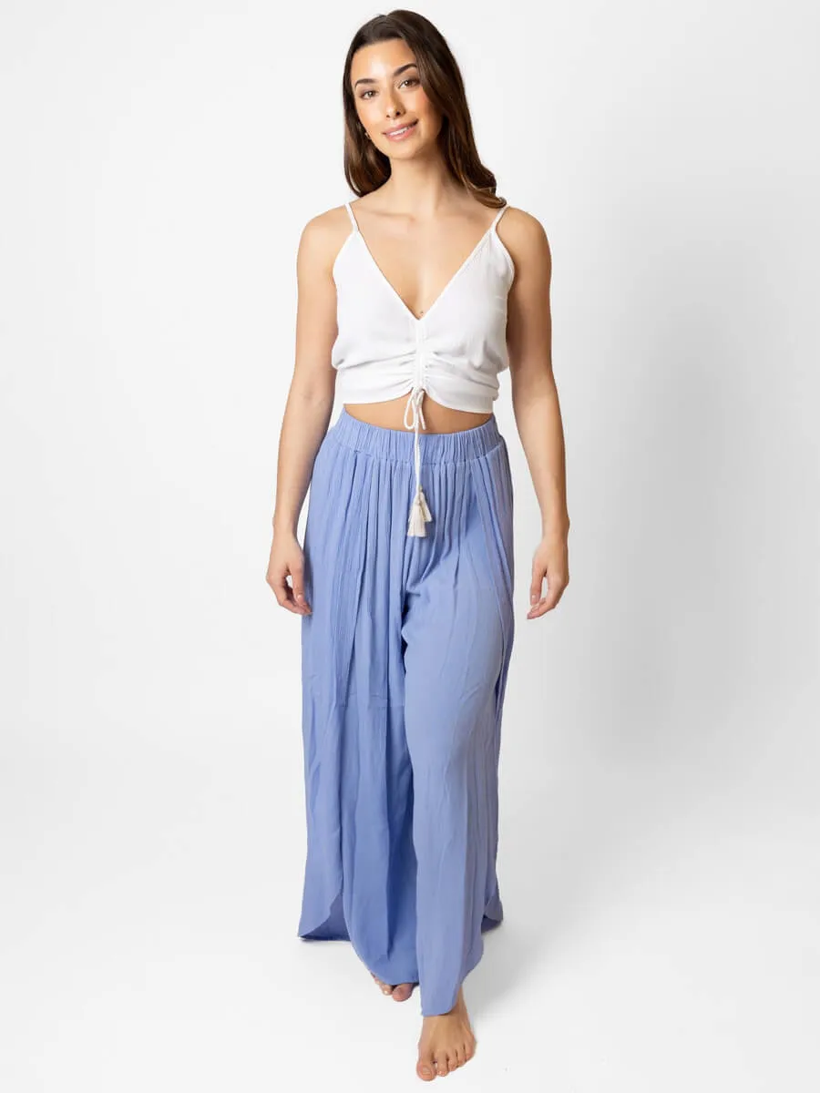 Miami Split Leg Pant In Bahama Blue
