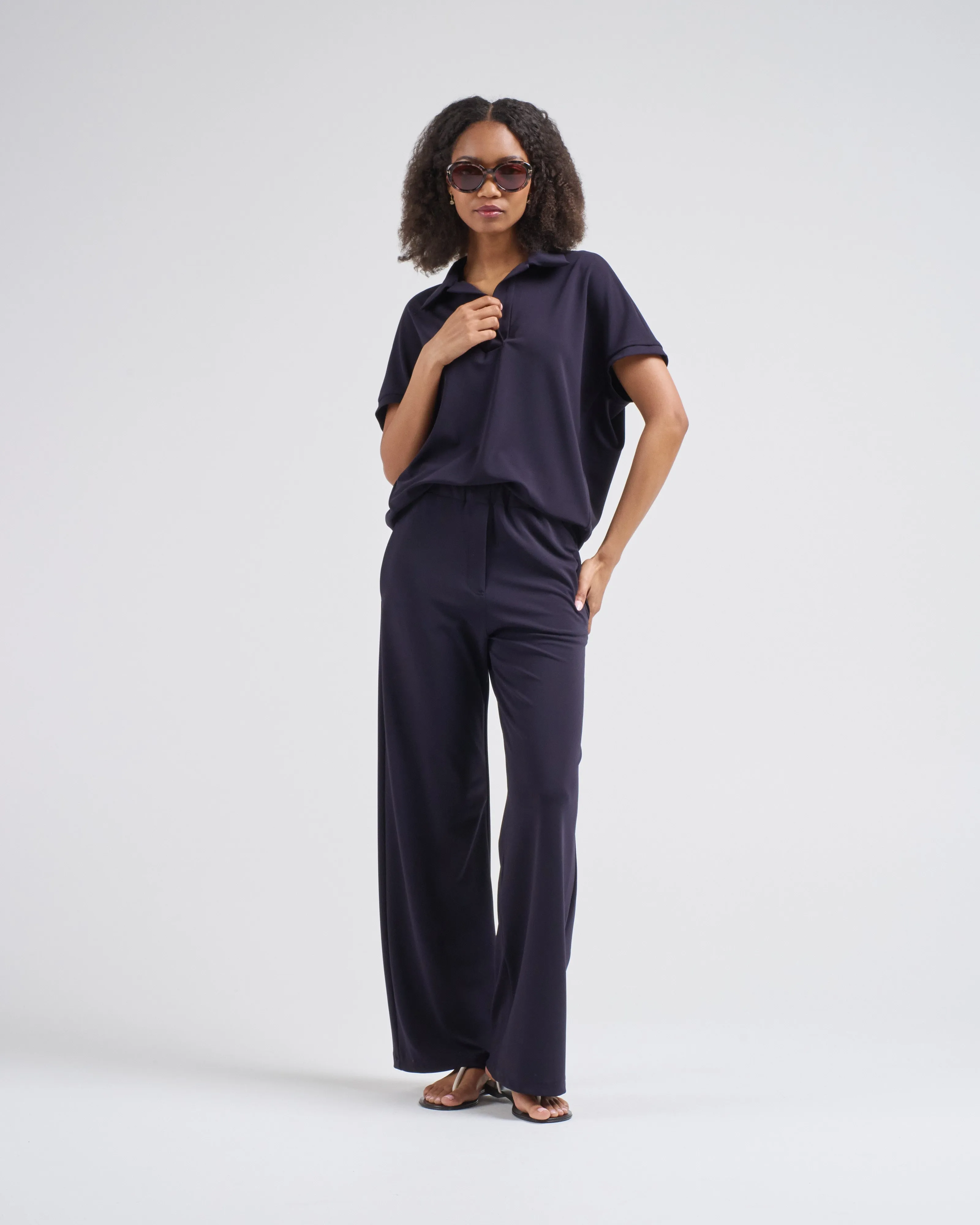 micro jersey cape polo