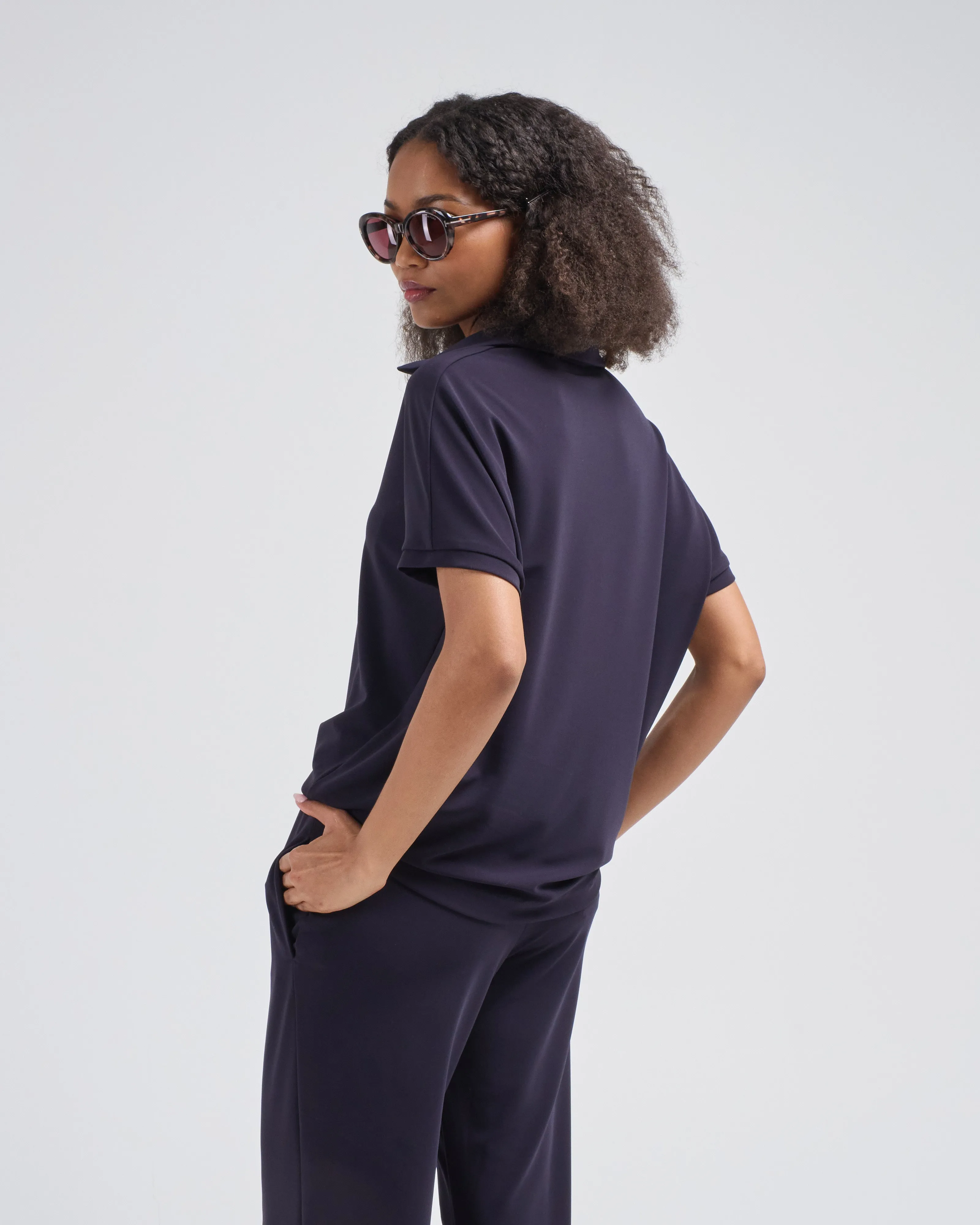 micro jersey cape polo