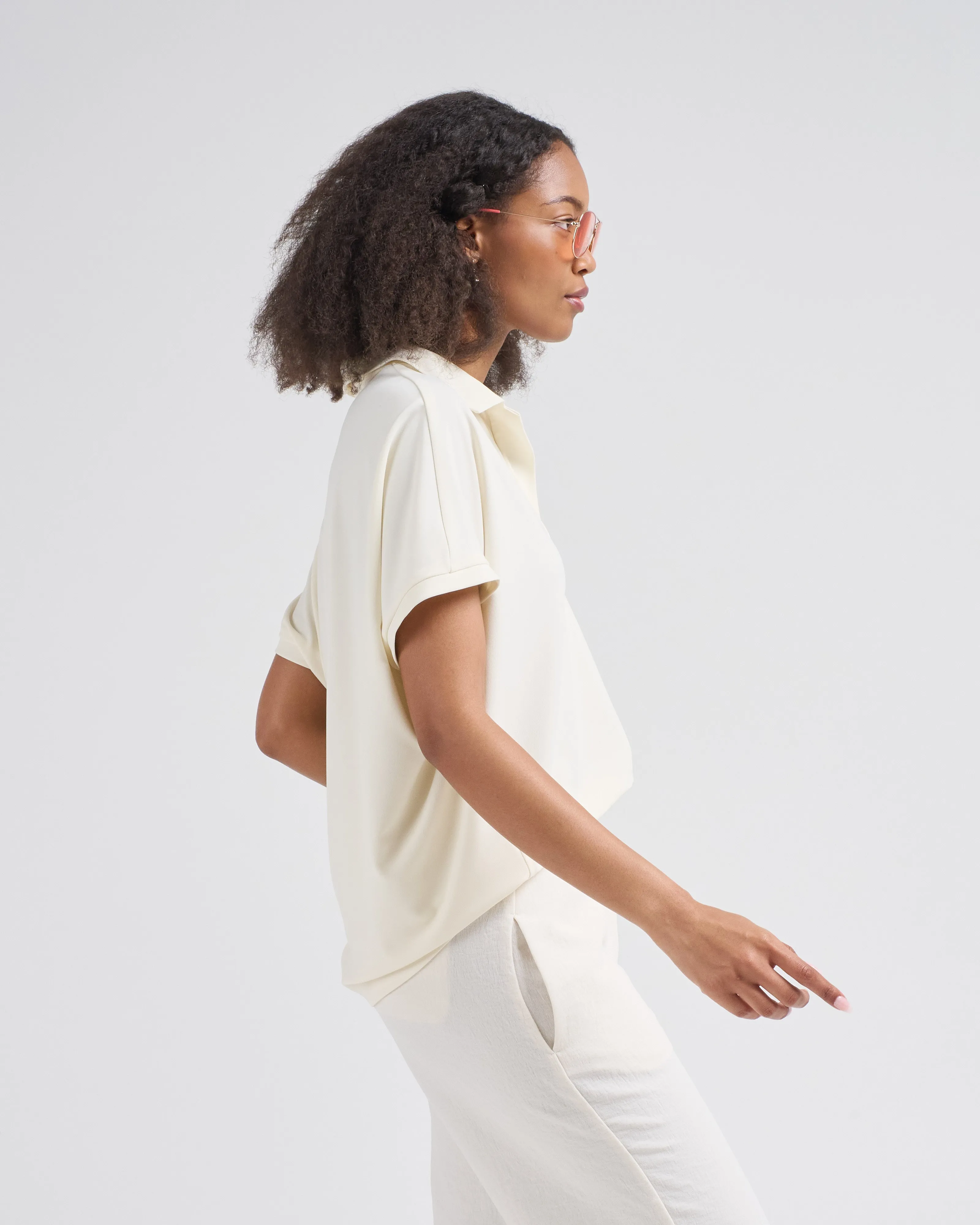micro jersey cape polo