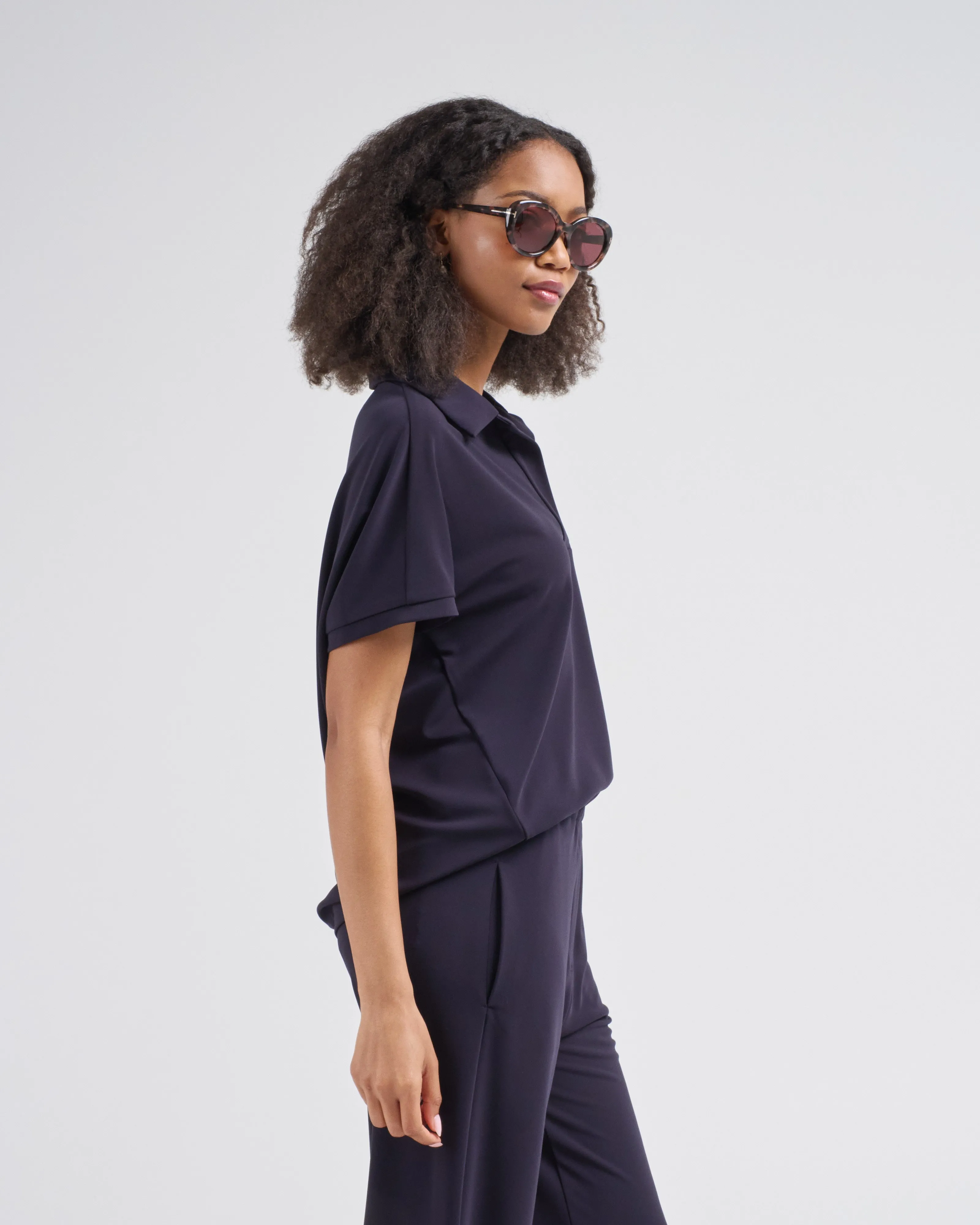 micro jersey cape polo