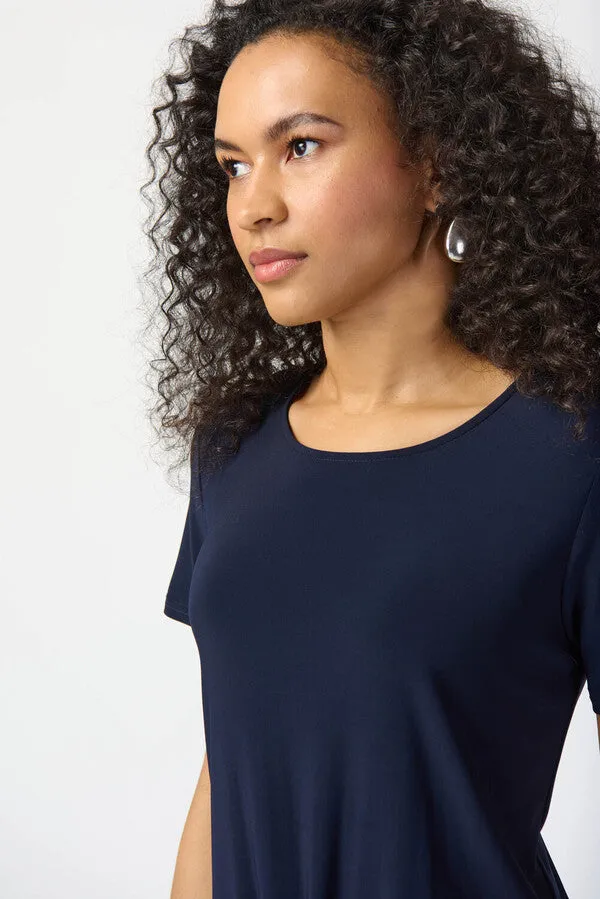 Midnight Blue Top with Knot Detail Style 241290
