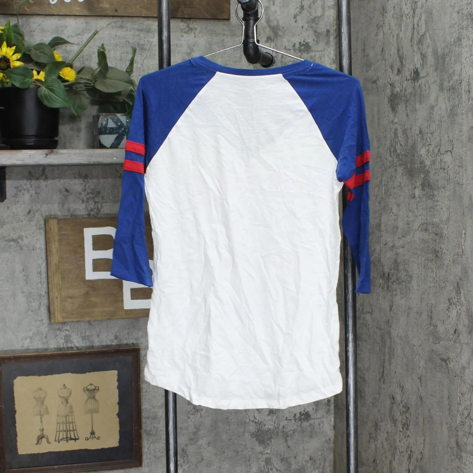 MLB Texas Rangers Women's White 3/4 Sleeve Slub T-Shirt 196761929664