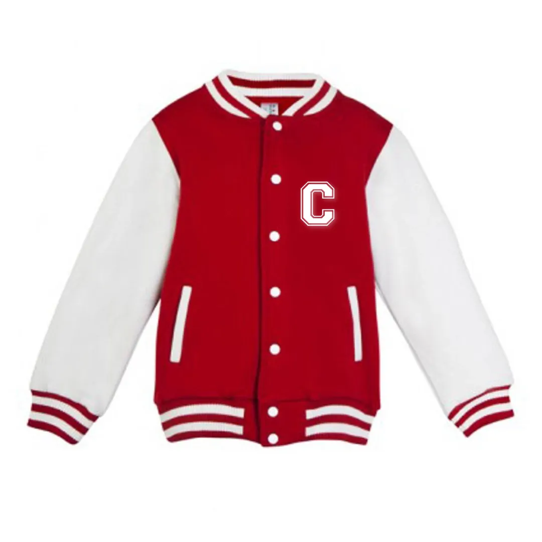 MLW By Design - Personalised Initial Varsity Jacket | Red & White