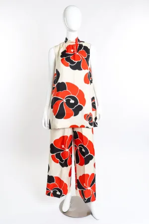 Mod Flower Top, Pant & Sash Set