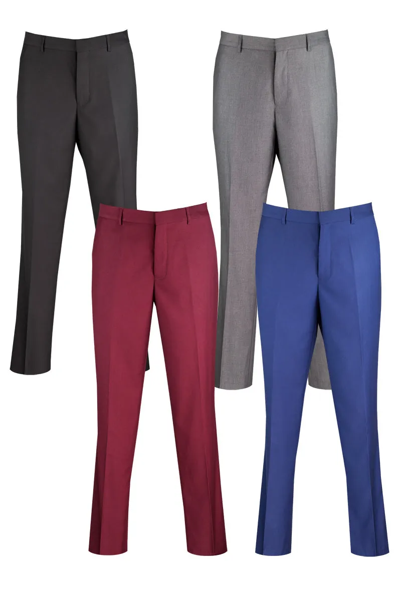 Modern Fit Flat Front Pre-Hemmed Dress Pants (Black) OM-TR