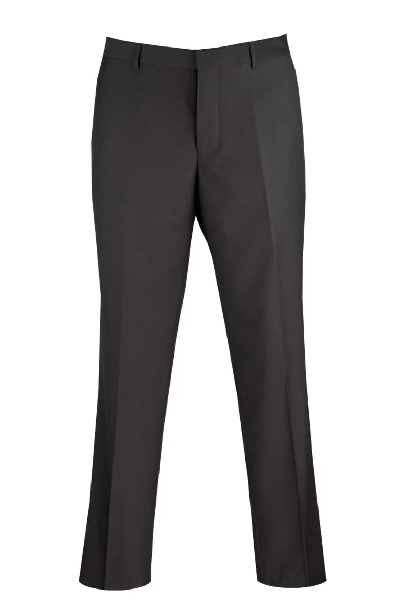 Modern Fit Flat Front Pre-Hemmed Dress Pants (Black) OM-TR