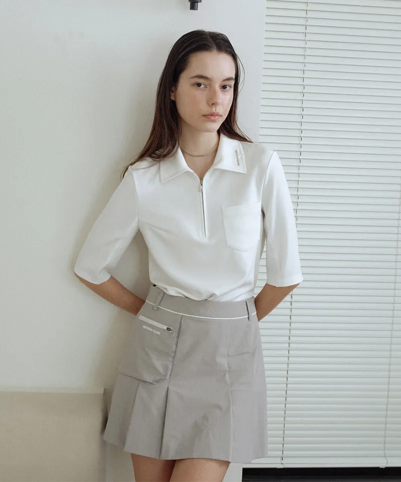 Monday Flow Essential Half Sleeve Top - White