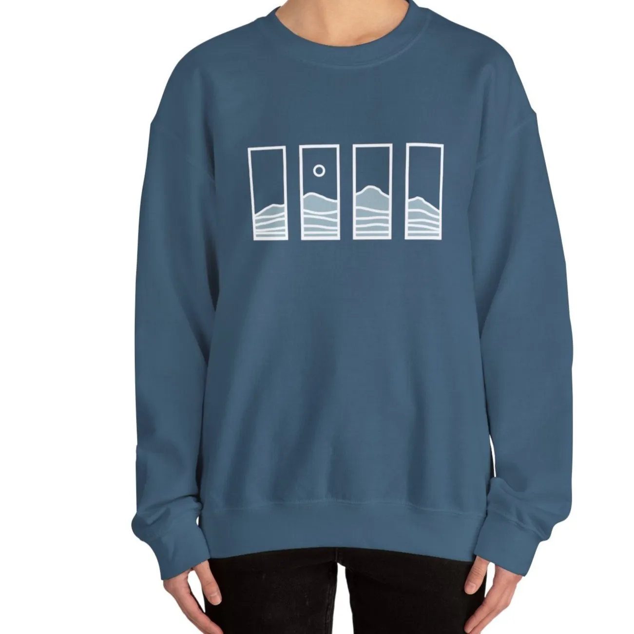 Mountain Window Panes Crewneck Sweatshirt
