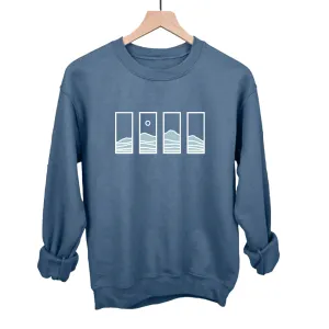 Mountain Window Panes Crewneck Sweatshirt