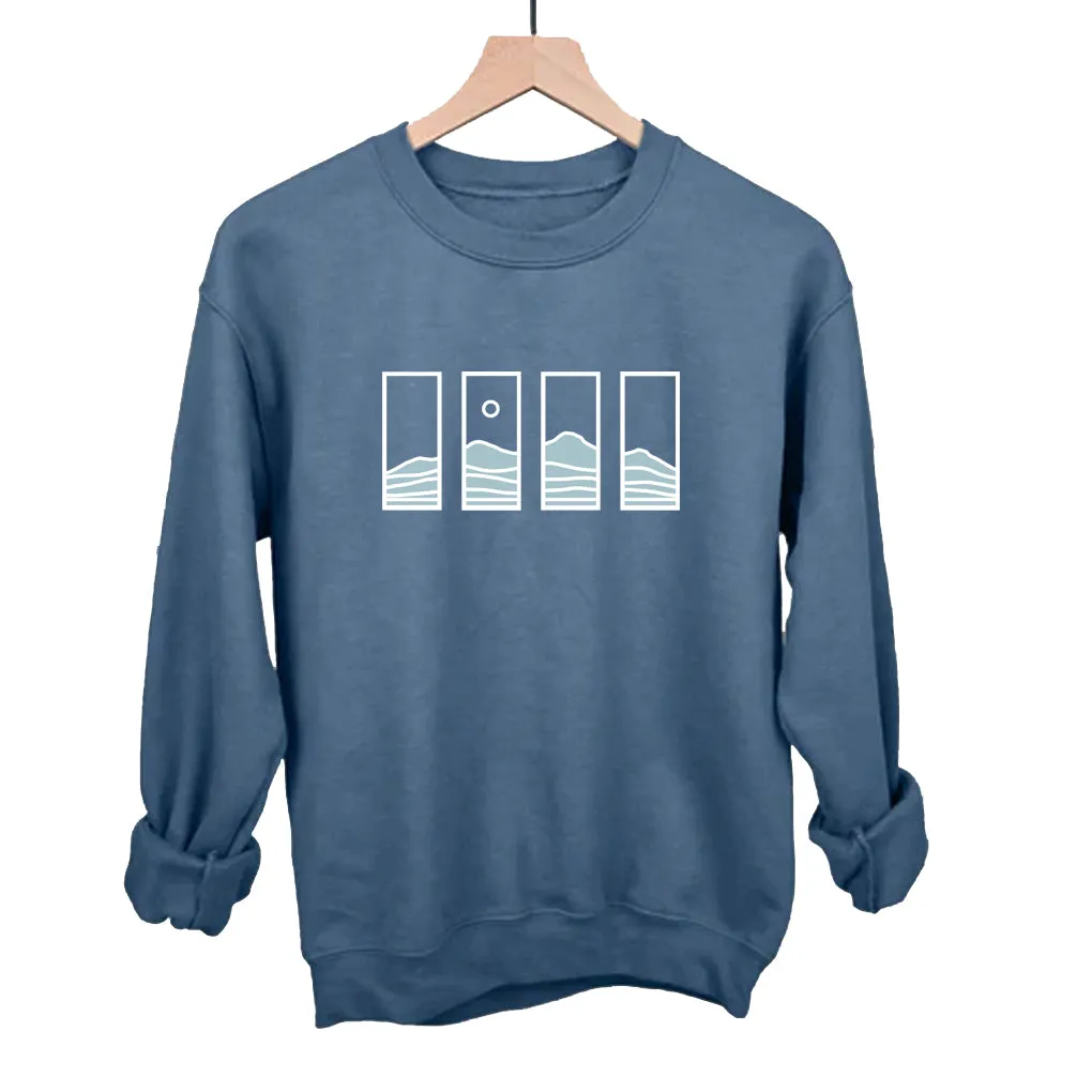 Mountain Window Panes Crewneck Sweatshirt