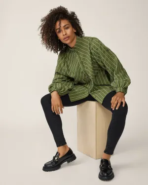 MSCH Sidona Shirt in Olive Stripe