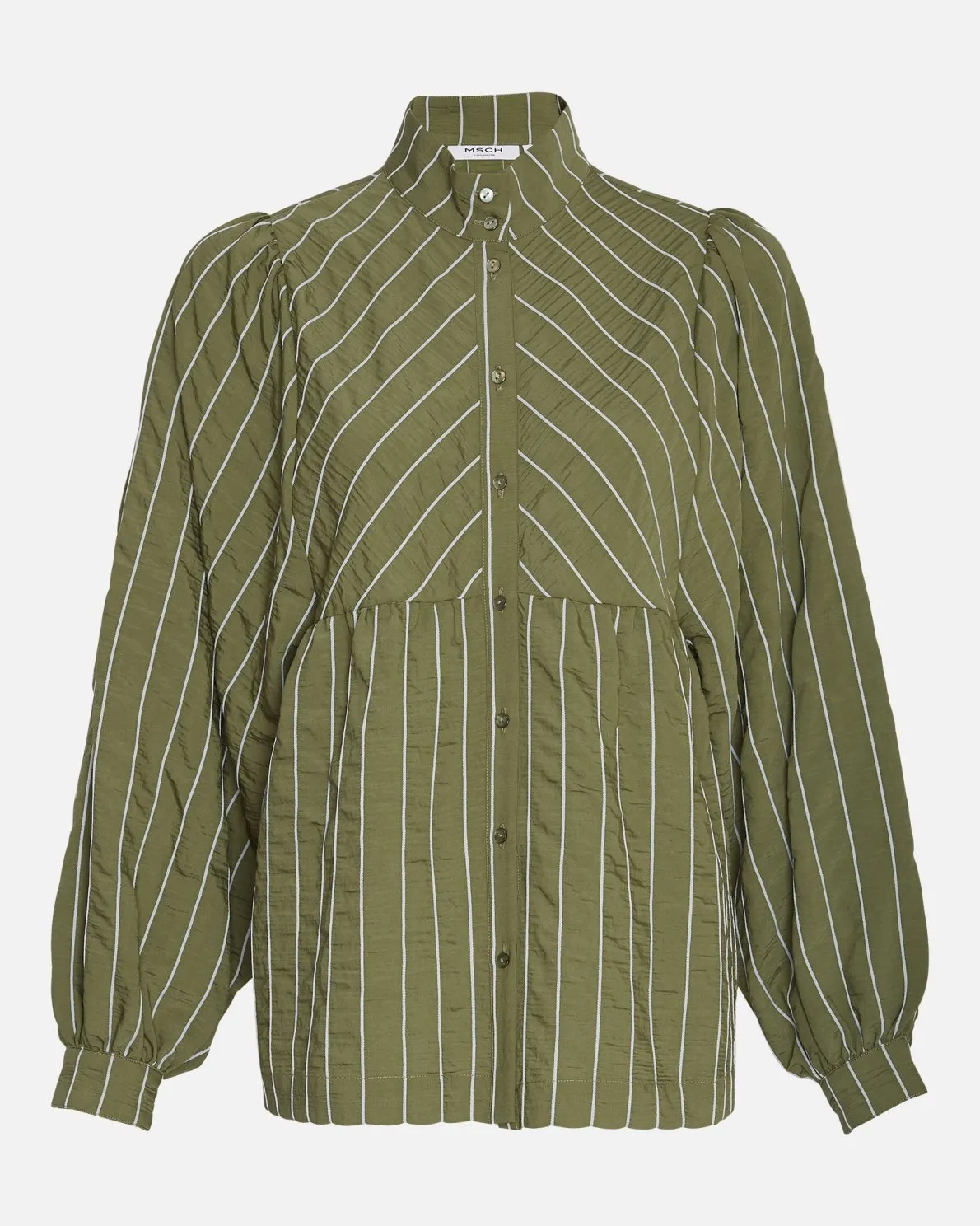 MSCH Sidona Shirt in Olive Stripe