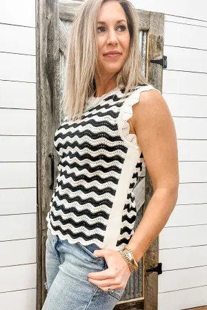 Nami Top Black & Cream