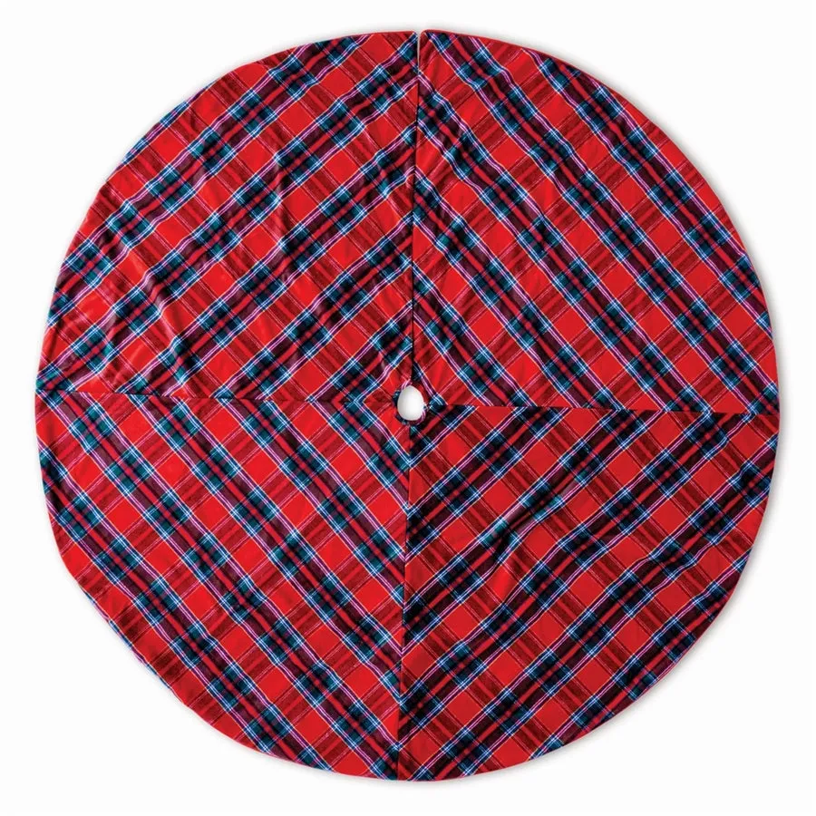 Napa Home Garden, TARTAN PLAID TREE SKIRT 80" RED,z5231rd