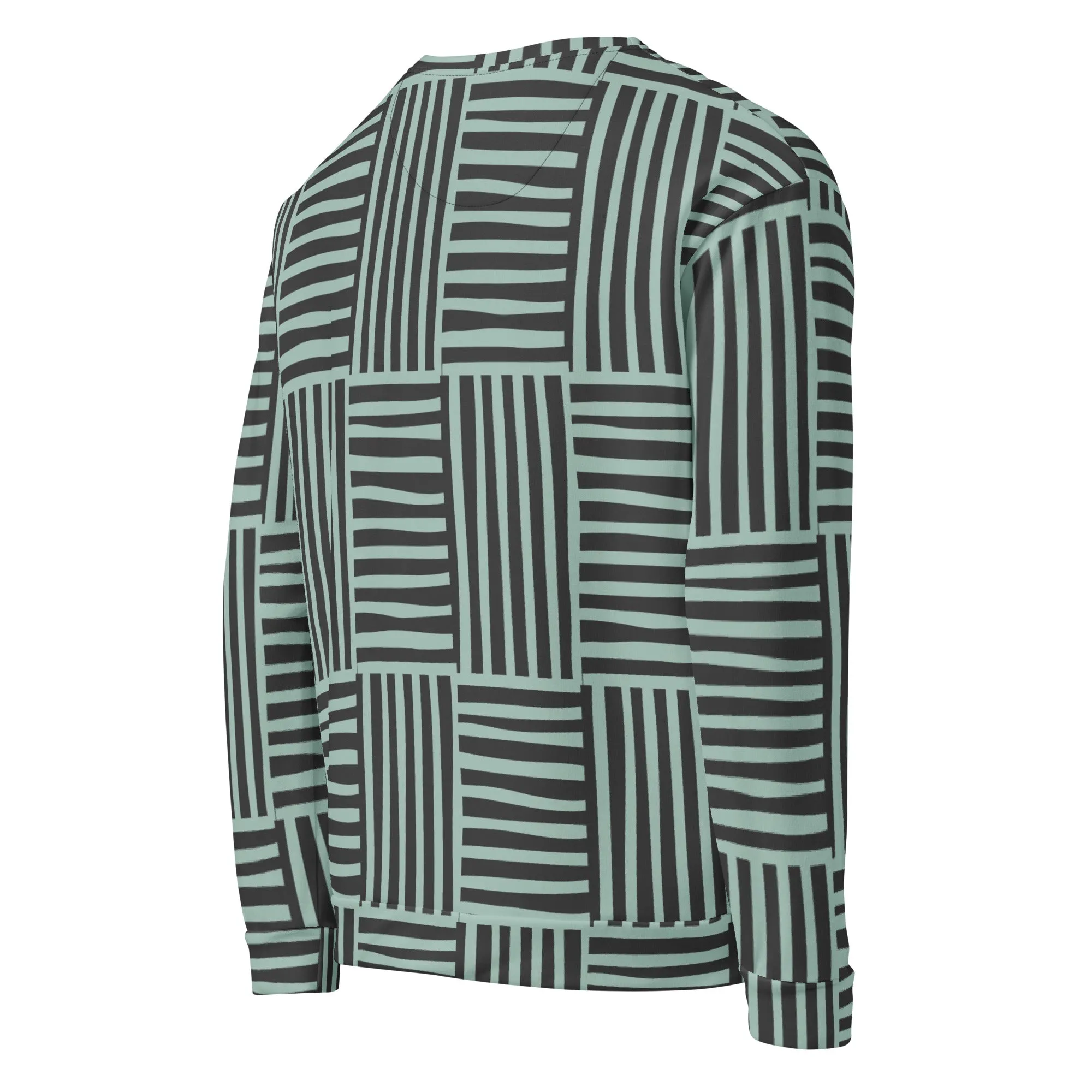 Nappy Gang Green and Black Striped Sweat Shirt
