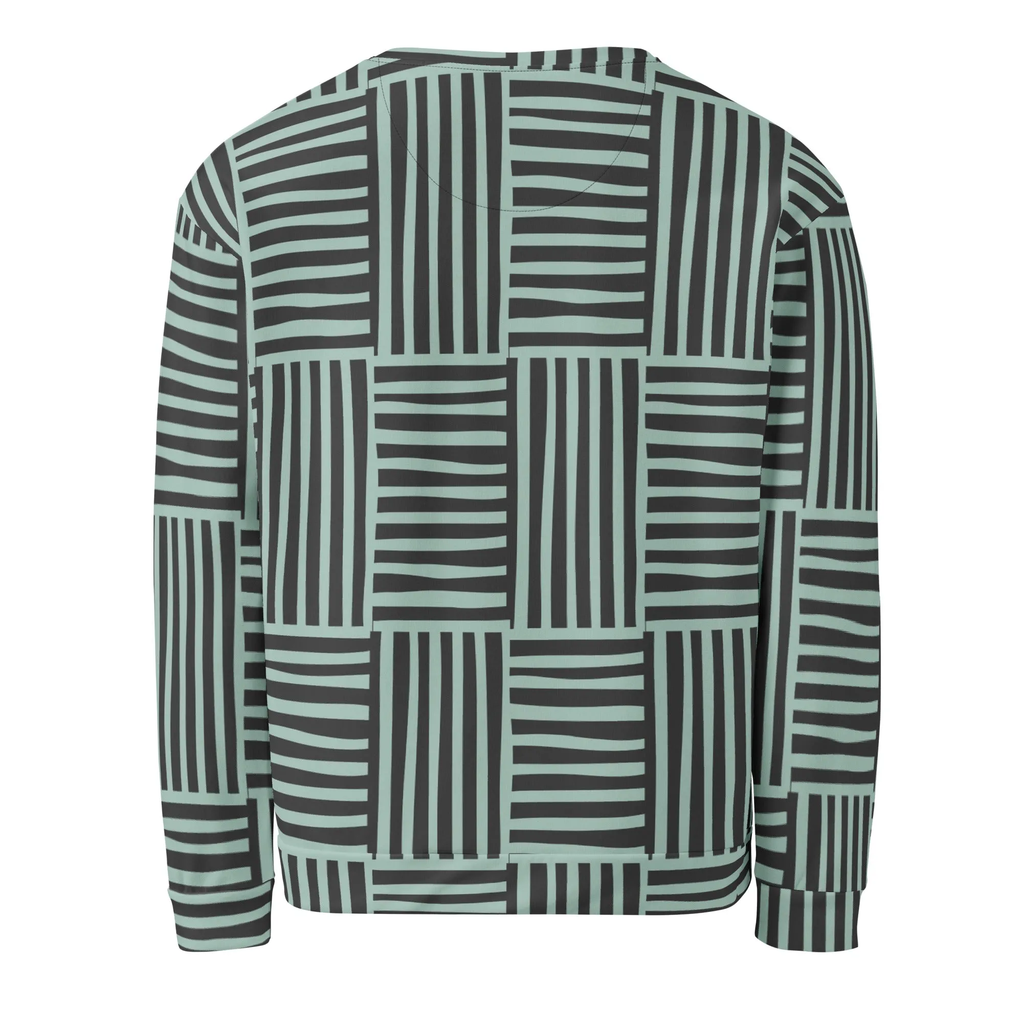 Nappy Gang Green and Black Striped Sweat Shirt