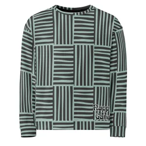 Nappy Gang Green and Black Striped Sweat Shirt
