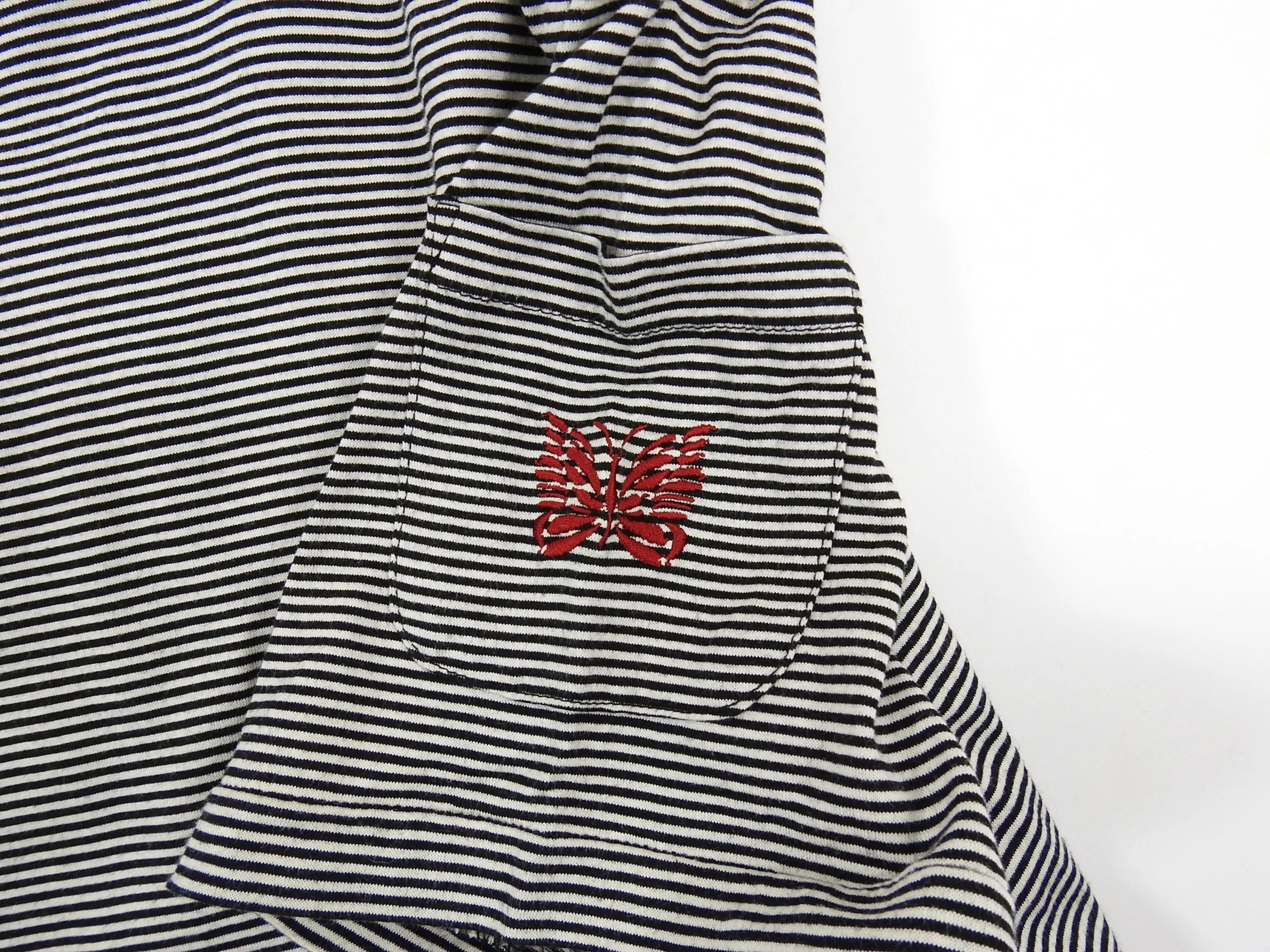 Needles Horizontal Striped Black and White Short Sleeve Tee - S