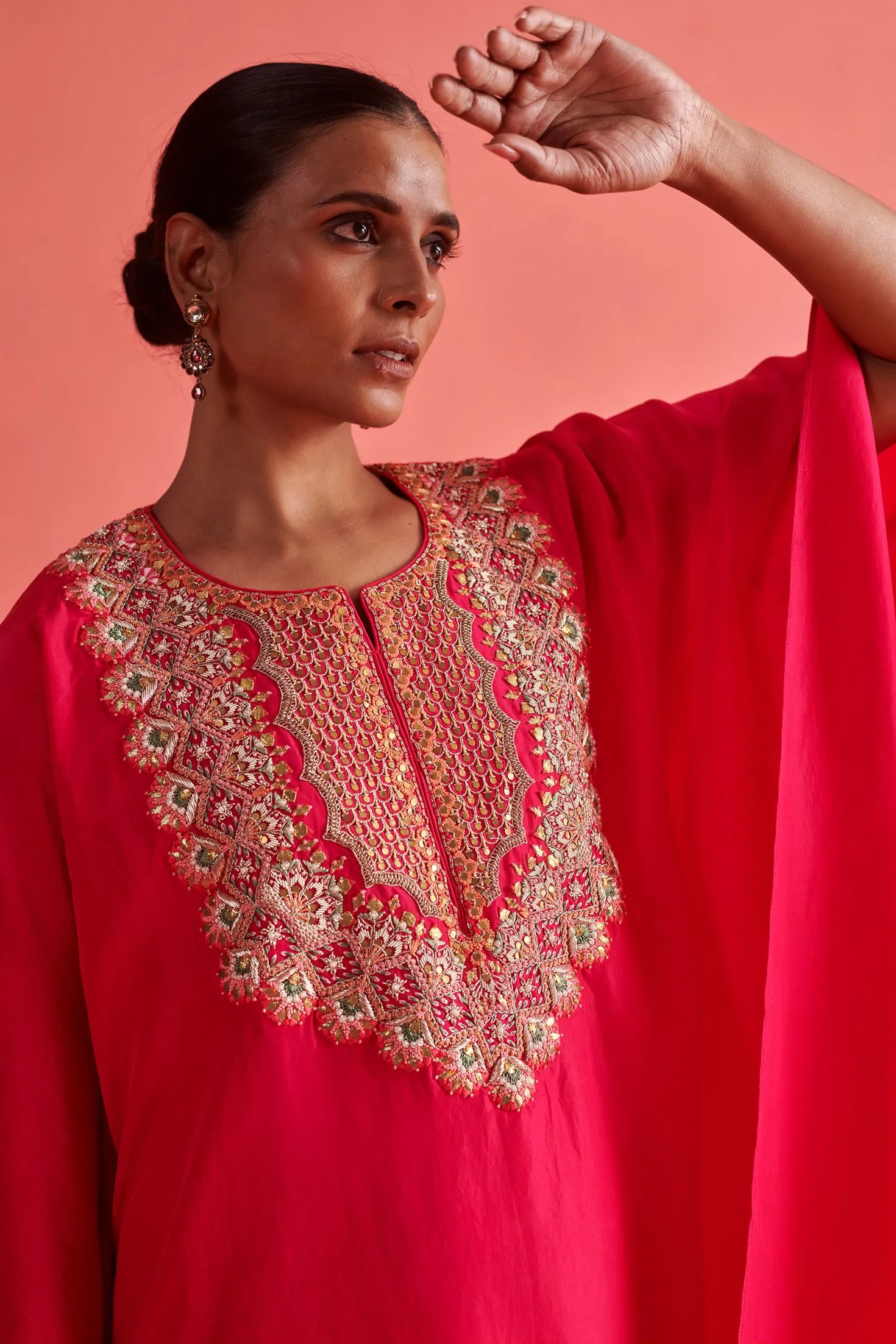 New Season Festive 2024-Coord Set-Crepe Silk/Bemberge Satin 2pcs Rani Pink-AS117-Fashion Wedding Edit Aarti Sethia