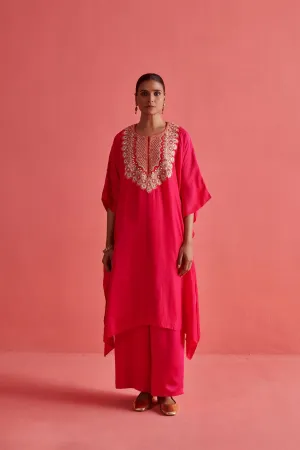 New Season Festive 2024-Coord Set-Crepe Silk/Bemberge Satin 2pcs Rani Pink-AS117-Fashion Wedding Edit Aarti Sethia