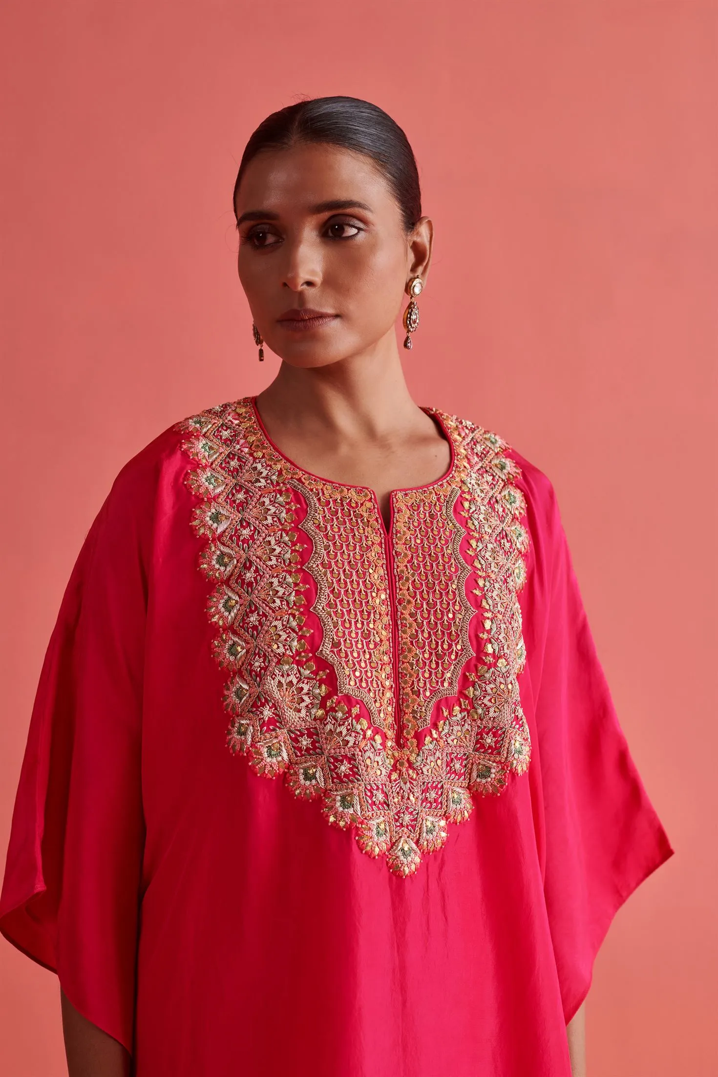 New Season Festive 2024-Coord Set-Crepe Silk/Bemberge Satin 2pcs Rani Pink-AS117-Fashion Wedding Edit Aarti Sethia