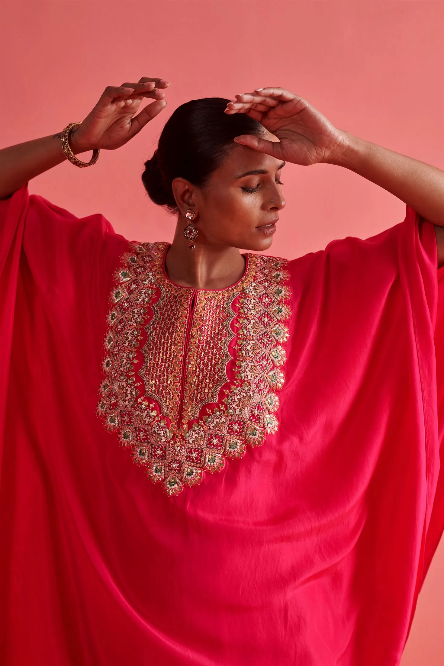 New Season Festive 2024-Coord Set-Crepe Silk/Bemberge Satin 2pcs Rani Pink-AS117-Fashion Wedding Edit Aarti Sethia