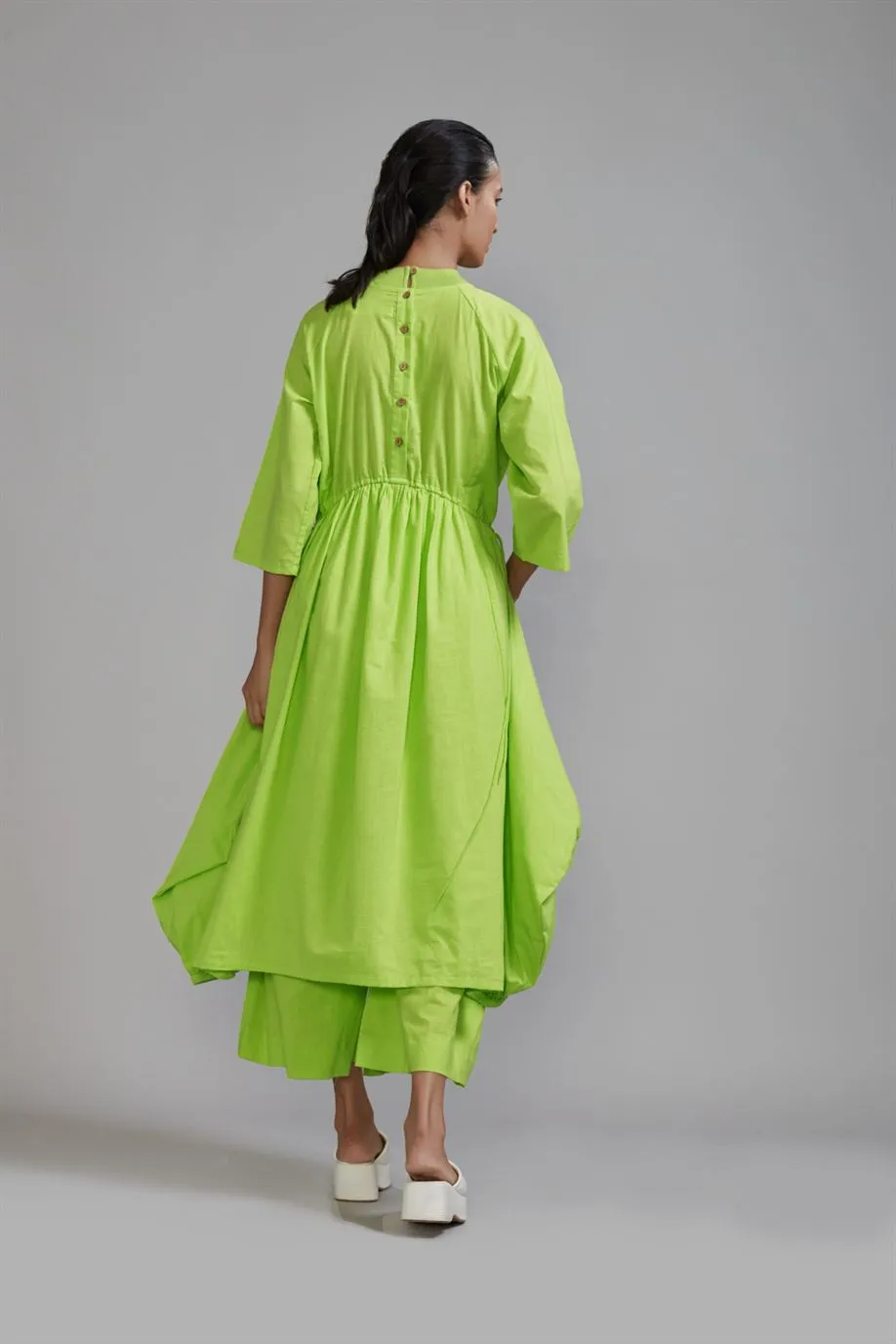 New Season Summer/Fall 2024-Coord Set Green Raglan Vari 2pcs Cotton Neon-MT RAG VARI Coord Set-Neon Green 2pcs-Fashion Edit Mati