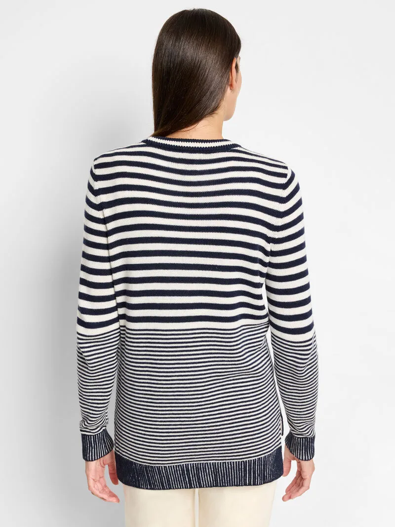 NIC ZOE Cotton Cashmere Striped Sweater