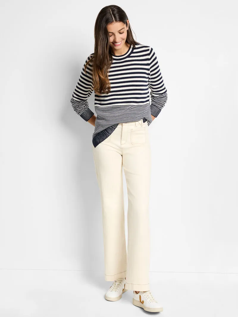 NIC ZOE Cotton Cashmere Striped Sweater