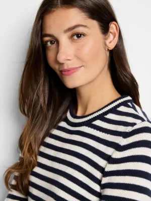 NIC ZOE Cotton Cashmere Striped Sweater