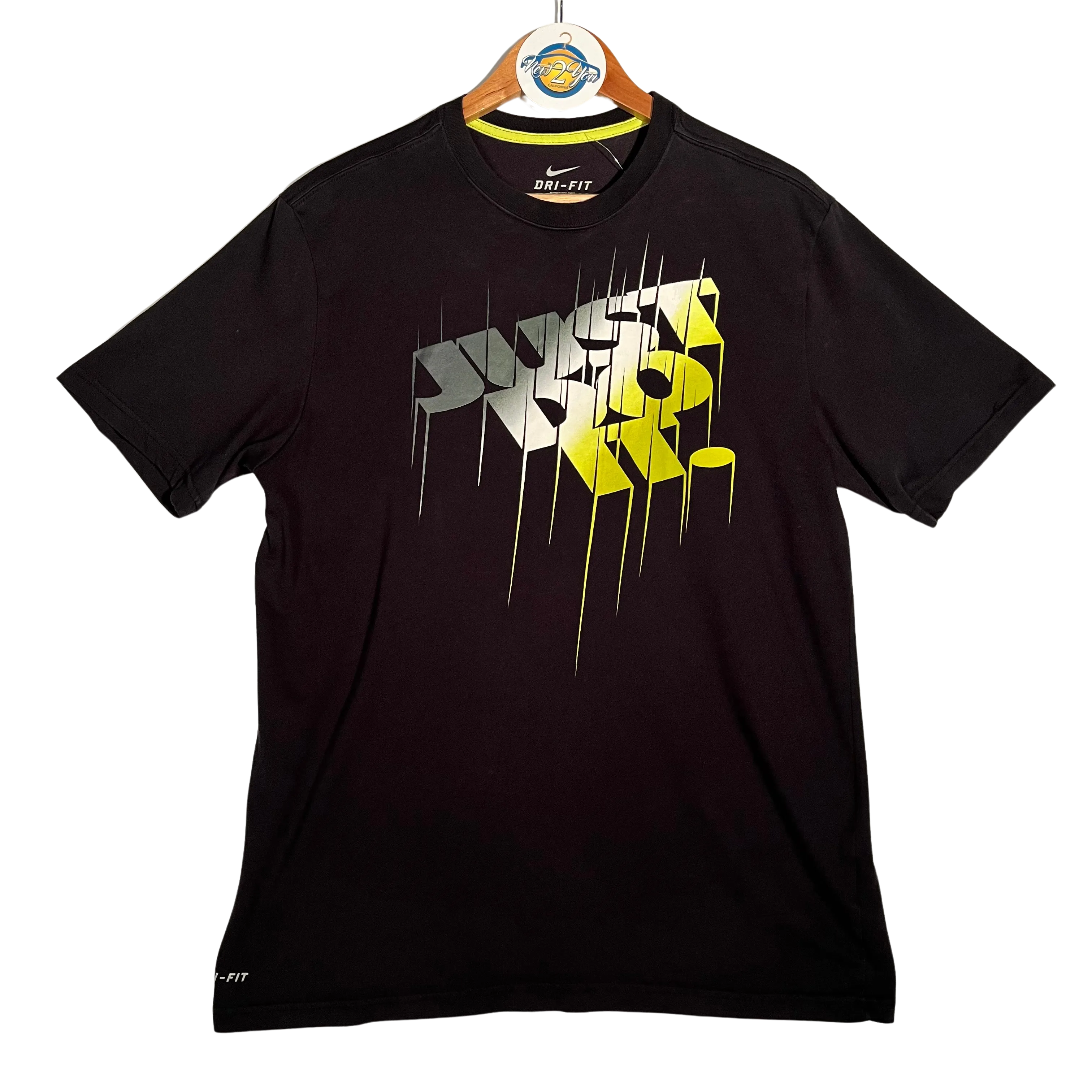 Nike Black/Green 'Just Do it' Graphic Tee
