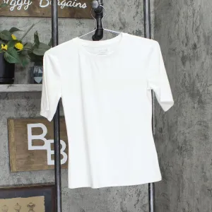 Nine West Womens Essential Ribbed Soft Spun T-Shirt Tee 1661b53e66d9a0 White S