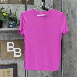 Nine West Womens Soft Spun Stretch Short Sleeve T-Shirt Tee Pink S