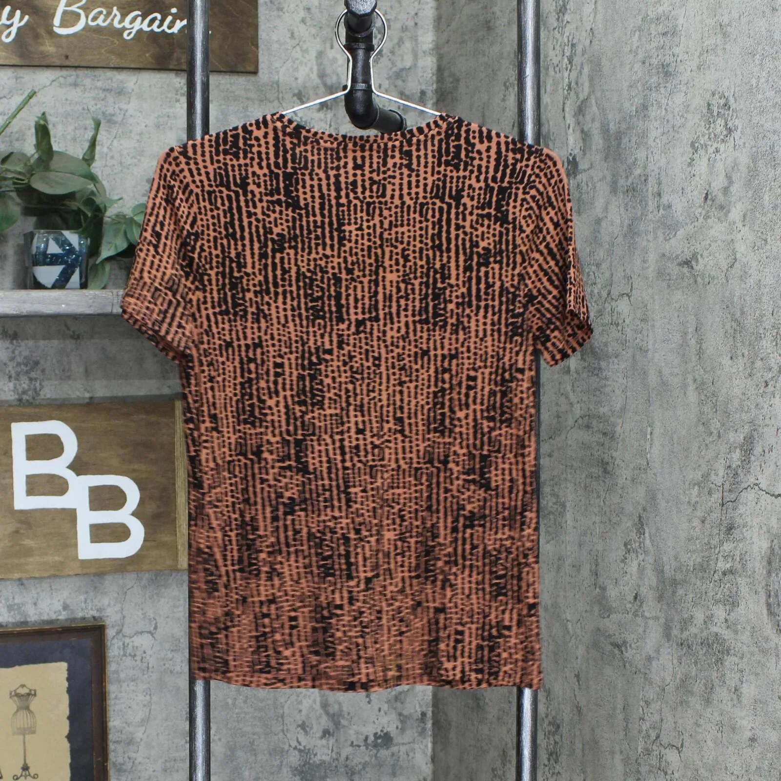 Nine West Womens Stretch Soft Spun T-Shirt Tee 165fb29843d3f5 Brown / Black S