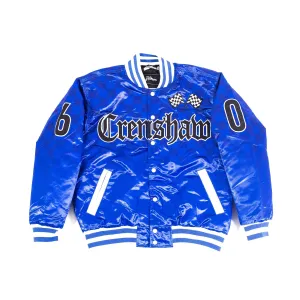 NIPSEY HUSSLE BOOGIE VARSITY JACKET (BLUE)
