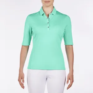 Nivo Nina Elbow Sleeve Polo - Atlantis Green - SPF 50