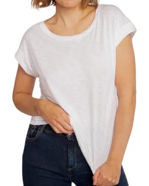 NOELIA T-SHIRT IN WHITE FLAMME