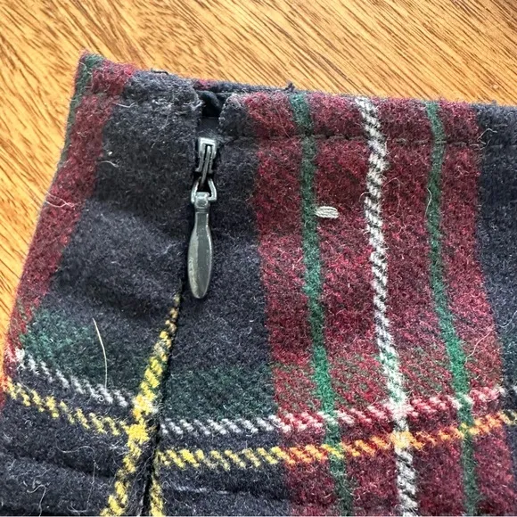 NWT Abercrombie &amp; Fitch Y2K Tartan Plaid Mini Skirt Red Green Size 4