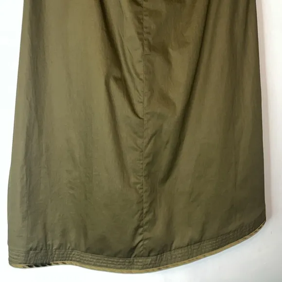 NWT ENGLISH FACTORY WOMENS GREEN FAUX WRAP PLEATED HI-LOW SKIRT SMALL POCKETS