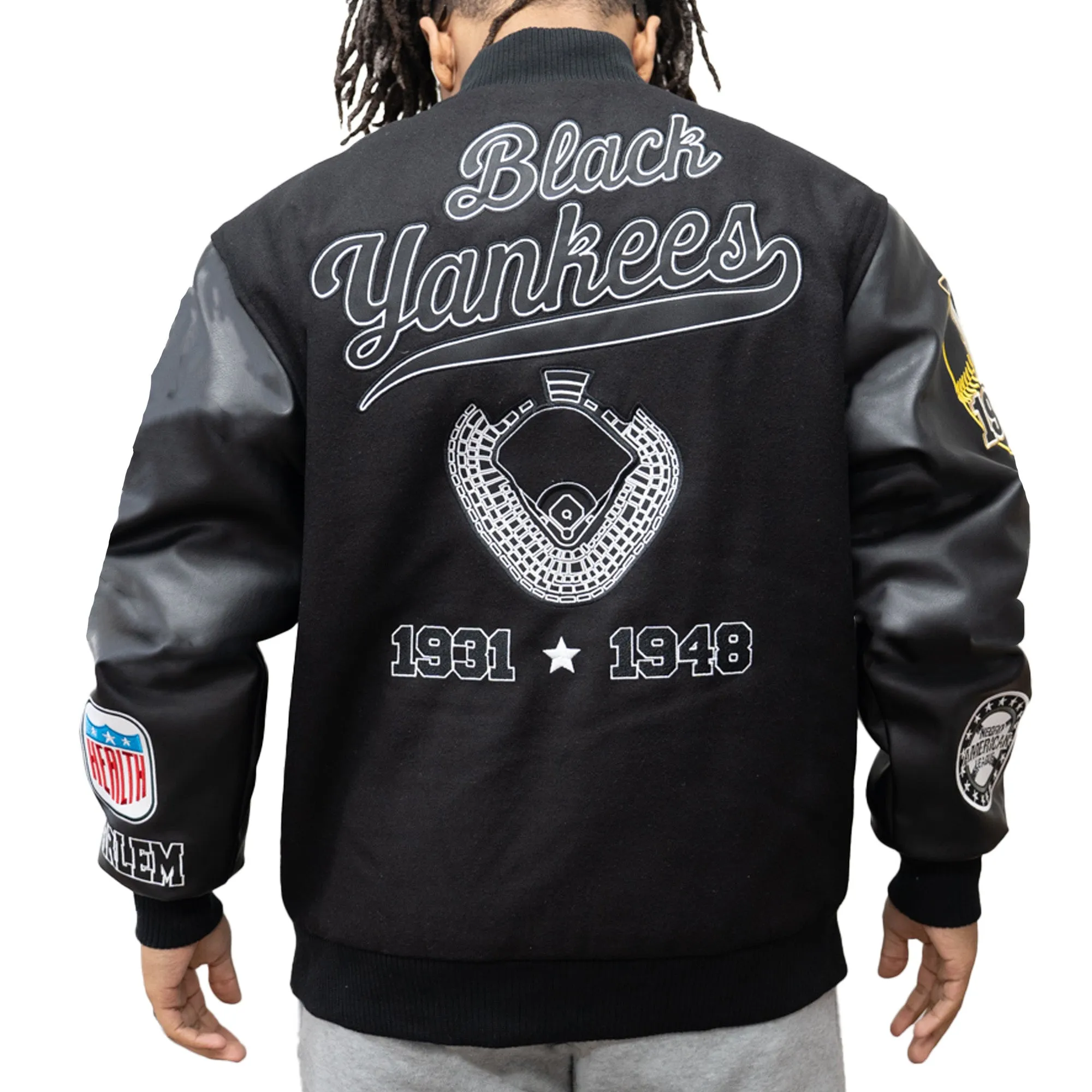 NY BLACK YANKEES VARSITY JACKET (BLACK)